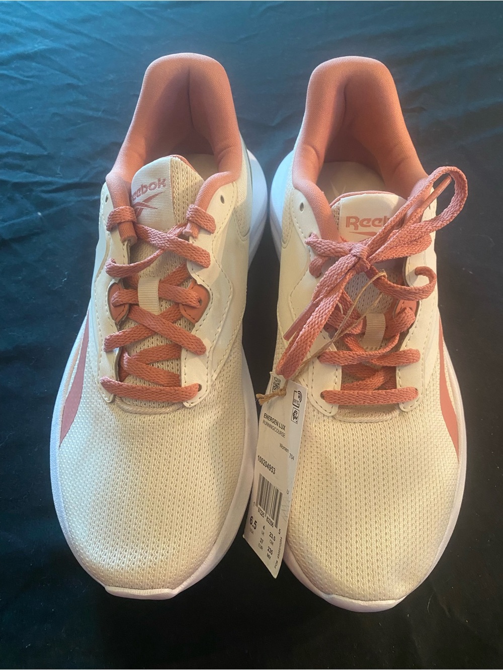 Reebok Energen Lux Lightweight Running Sneakers in Cream & Dusty Rose - Picture 5 of 7